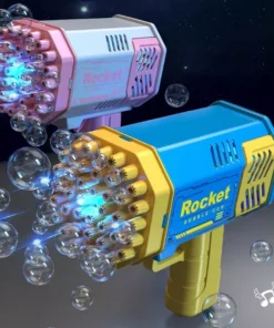 Electric 40-Hole Rocket Bubble Gun – Automatic Bubble Blaster for Kids
