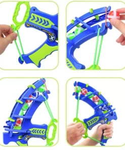 Multi-Game Slingshot & Sticky Ball Dartboard – Fun Outdoor Target Game for Kids