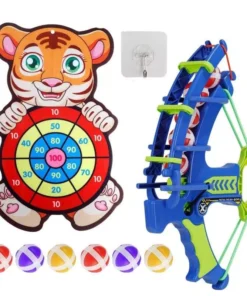 Multi-Game Slingshot & Sticky Ball Dartboard – Fun Outdoor Target Game for Kids