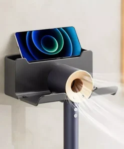 Double-Tier Eco-Friendly Wall Mounted Hair Dryer Holder