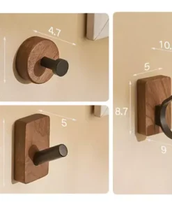 Walnut Solid Wood Single Hook