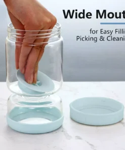 2-in-1 Glass Kimchi and Pickle Storage Jar with Strainer