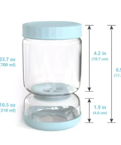 2-in-1 Glass Kimchi and Pickle Storage Jar with Strainer