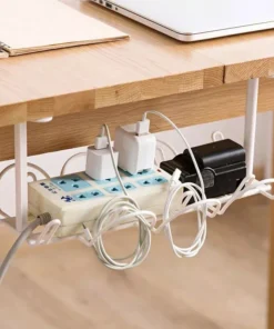 Multi-Functional Desk Organizer with Cable Management and Storage Rack