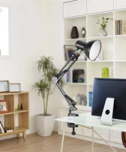 Flexible Swing Arm Desk Lamp with Clamp Mount