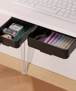 Compact Self-Adhesive Under Desk Storage Drawer