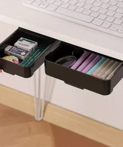 Compact Self-Adhesive Under Desk Storage Drawer
