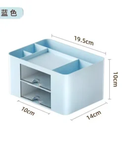 Compact Multifunctional Desk Organizer with Dual Drawers