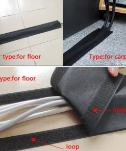 Adjustable 1M Hook and Loop Cable Sleeve