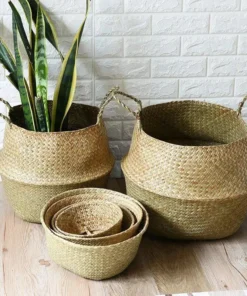 Versatile Wicker Seagrass Planter and Storage Basket
