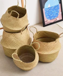 Versatile Wicker Seagrass Planter and Storage Basket