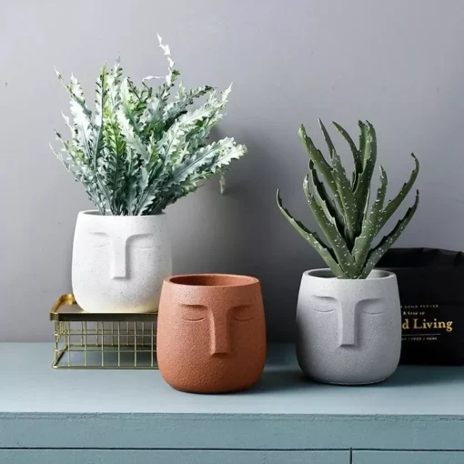 Charming European Style Ceramic Head Vase