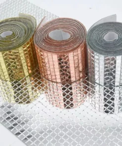 Self-Adhesive Real Glass Mini Square Mirror Mosaic Tiles
