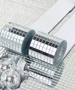 Self-Adhesive Real Glass Mini Square Mirror Mosaic Tiles