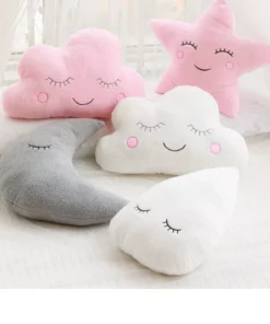Nice Stuffed Cloud Moon Star Raindrop Plush Pillow