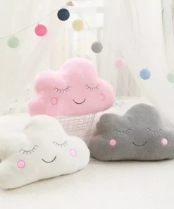Nice Stuffed Cloud Moon Star Raindrop Plush Pillow