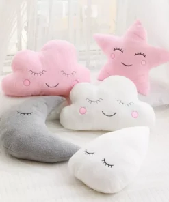 Nice Stuffed Cloud Moon Star Raindrop Plush Pillow