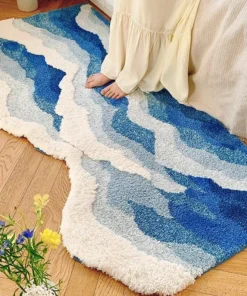 Aesthetic Tufting Ocean Bedroom Rug