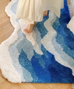 Aesthetic Tufting Ocean Bedroom Rug