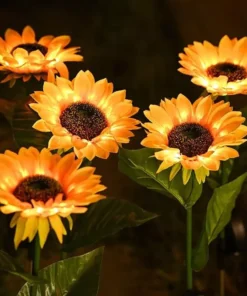 Solar Sunflower Garden Pathway Lights