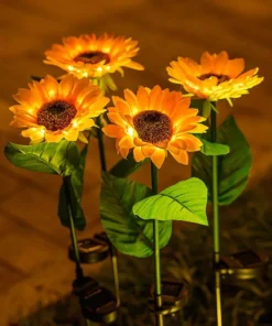 Solar Sunflower Garden Pathway Lights