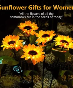 Solar Sunflower Garden Pathway Lights