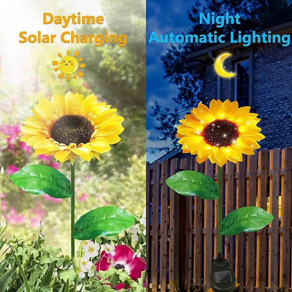 Solar Sunflower Garden Pathway Lights