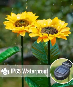 Solar Sunflower Garden Pathway Lights