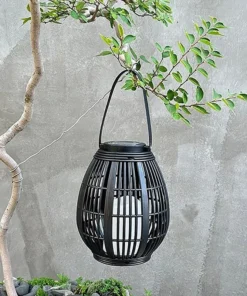 Solar Bamboo Lantern LED Garden & Balcony Decorative Light