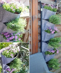 Wall-Mounted 6-Pocket Vertical Garden Planter – Perfect for Home Gardens