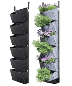 Wall-Mounted 6-Pocket Vertical Garden Planter – Perfect for Home Gardens