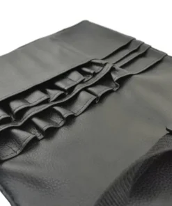 Professional Makeup Artist Cosmetic Bag with Waist Belt – Black PU Leather