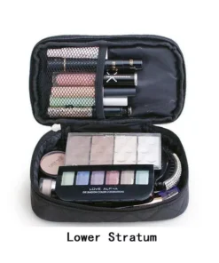 Fashionable Travel Cosmetic Organizer Bag: Professional Makeup and Toiletry Storage Case