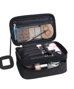 Fashionable Travel Cosmetic Organizer Bag: Professional Makeup and Toiletry Storage Case