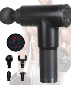 Portable Deep Muscle Relaxation Massage Gun with 4 Heads & 5 Intensity Gears
