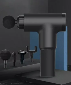 Portable Deep Muscle Relaxation Massage Gun with 4 Heads & 5 Intensity Gears