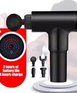 Portable Deep Muscle Relaxation Massage Gun with 4 Heads & 5 Intensity Gears