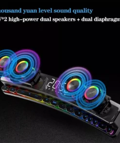 3D Stereo Soundbar with 3600mAh Battery, Bluetooth 5.0, and USB Subwoofer
