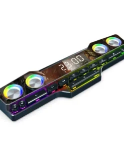 4000mAh 3D Stereo Sound Box: Bluetooth Soundbar with Powerful Subwoofer, USB & AUX Connectivity, FM Radio & Clock