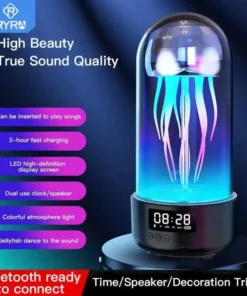 Mini Jellyfish Bluetooth Speaker with Colorful Lamp and Octopus Audio