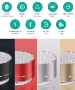 Compact Wireless Bluetooth Speaker with Subwoofer Sound & USB Power