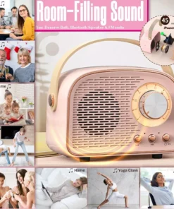 Retro Mini Wireless Speaker with FM Radio & TWS Bluetooth 5.0