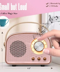Retro Mini Wireless Speaker with FM Radio & TWS Bluetooth 5.0
