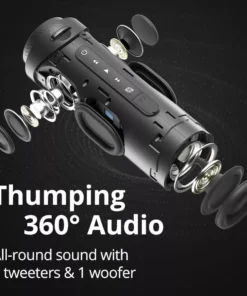 Portable 360° Surround Sound Bluetooth Speaker