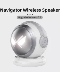 Portable Astronaut Bluetooth Speaker with Sci-Fi Light