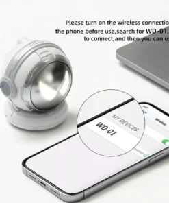 Portable Astronaut Bluetooth Speaker with Sci-Fi Light