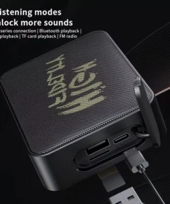 Portable Waterproof Bluetooth Speaker with Enhanced Bass