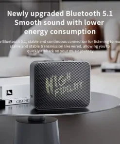 Portable Waterproof Bluetooth Speaker with Enhanced Bass