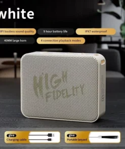 Portable Waterproof Bluetooth Speaker with Enhanced Bass
