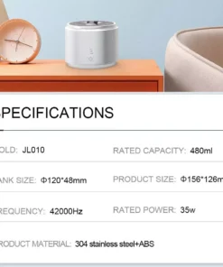 480ML Ultrasonic Jewelry and Lens Cleaner with 42KHz Transducer